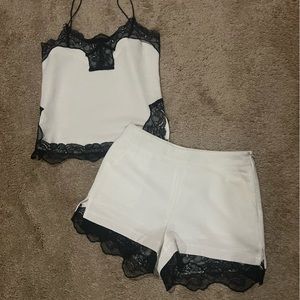 Endless Rose Lace Two Piece Pajama Set